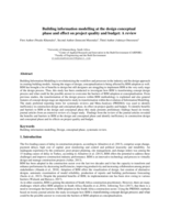 Building information modelling at the design conceptual phase and effect on project quality and budget: A review