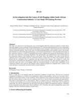 An Investigation into the Causes of Job Hopping within South African Construction Industry A Case Study Of Gauteng Province