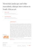 Memorials, landscape and white masculinity: dialogic interventions in South African art