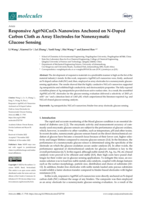 Responsive Ag@NiCo2O4 Nanowires Anchored on N-Doped Carbon Cloth as Array Electrodes for Nonenzymatic Glucose Sensing