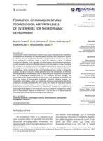 Formation of management and technological maturity levels of enterprises for their dynamic development