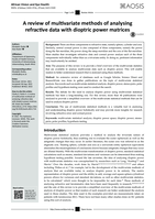 A review of multivariate methods of analysing refractive data with dioptric power matrices