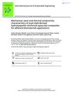 Mechanical, wear and thermal conductivity characteristics of snail shell-derived hydroxyapatite reinforced epoxy bio-composites for adhesive biomaterials applications
