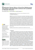 Photodynamic Therapy Efficacy of Novel Zinc Phthalocyanine Tetra Sodium 2-Mercaptoacetate Combined with Cannabidiol on Metastatic Melanoma