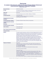 On the temporal, spatial and structural linkages between informal and formal economic enterprises in Bulawayo, Zimbabwe