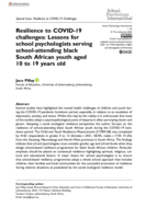Resilience to COVID-19 challenges: Lessons for school psychologists serving school-attending black South African youth aged 10 to 19 years old