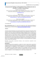 Entrepreneurial Challenges of Marginalised Women Making Souvenirs in Alexandra Township in Johannesburg