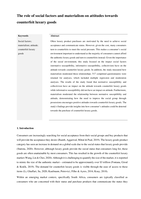 The role of social factors and materialism on attitudes towards counterfeit luxury goods