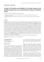 Worker's perceptions and attitudes of coal-dust exposure and health hazards: Case of a coal-fired power station in Southern Africa