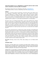 The development of an appropriate assistive device for water safety training in South African schools.