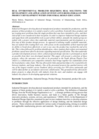 Real environmental problems requiring real solutions: The development and application of innovative biomaterials in new product development within industrial design education