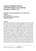Tension in religious practices of muslim students when studying emergency medical care