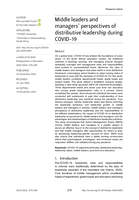 Middle leaders and managers’ perspectives of distributive leadership during COVID-19