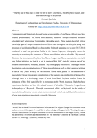 " The boy has to be a man in order for life to start " : amaXhosa, black boyhood studies, and the anthropology of boyhoods