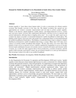 Demand for mobile broadband use by households in South Africa: Does gender matter