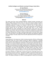 Artificial intelligence and machine learning for energy in South Africa