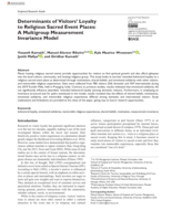Determinants of visitors' loyalty to religious sacred event places: A multigroup measurement invariance model