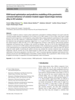 RSM-based optimization and predictive modelling of the gravimetric corrosion behaviour of solution-treated copper-based shape memory alloy in HCl solution