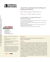 Job demands-resources theory: Ten years later.