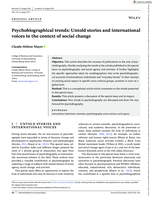 Psychobiographical trends: Untold stories and international voices in the context of social change
