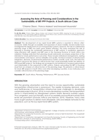 Assessing the role of planning and considerations in the sustainability of BRT-PPP projects: A South African case
