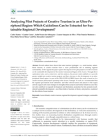 Analyzing Pilot Projects of Creative Tourism in an Ultra-Peripheral Region: Which Guidelines Can Be Extracted for Sustainable Regional Development?