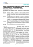 Perceived knowledge of female athletes on the influence and effects of the menstrual cycle on musculoskeletal injuries