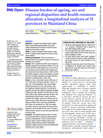 Disease burden of ageing, sex and regional disparities and health resources allocation: a longitudinal analysis of 31 provinces in Mainland China