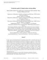 Production quality of shaped surfaces during milling