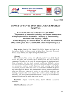 Impact of covid-19 on the labour market in Kenya