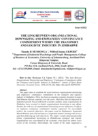 The link between organizational downsizing and employees’ continuance commitment within the transport and logistic industry in Zimbabwe