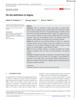 On the definition of stigma