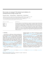 How myopic are managers? Development and validation of a multidimensional strategic myopia scale