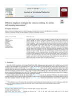 Effective employee strategies for remote working: An online self-training intervention