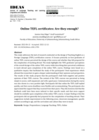 Online TEFL certificates: Are they enough?