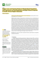 Highs, lows and turning points in marginalised transitions and experiences of noncompletion amongst pushed dropouts in South African higher education
