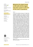 Mitigating the digital divide in the South African higher education system in the face of the Covid-19 pandemic
