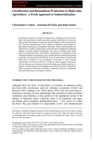 Classification and roundabout production in high-value agriculture: A fresh approach to industrialization