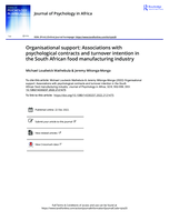 Organisational support: Associations with psychological contracts and turnover intention in the South African food manufacturing industry