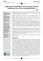 Experiences of psychiatric nurses caring for mental healthcare users with a comorbid disorder