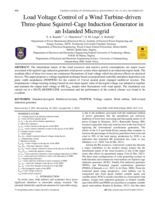 Load voltage control of a wind turbine-driven three-phase squirrel-cage induction generator in an islanded microgrid