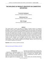 The influence of product creativity on competitive advantage