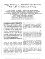 Energy harvesting in GPON fiber optic receivers with SLIPT for the internet of things