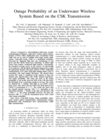Outage probability of an underwater wireless system based on the CSK transmission