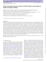 Study of maximum electron energy of sub-PeV pulsar wind nebulae by multiwavelength modelling