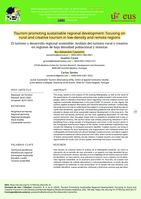 Tourism promoting sustainable regional development: focusing on rural and creative tourism in low-density and remote regions