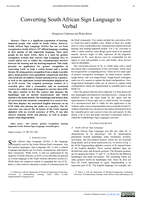 Converting South African sign language to verbal