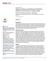 Maternal tobacco smoking and childhood obesity in South Africa: A cohort study