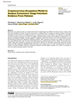 Cryptocurrency acceptance model to analyze consumers' usage intention: Evidence from Pakistan