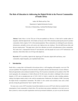 The role of education in addressing the digital divide in the poorest communities of South Africa